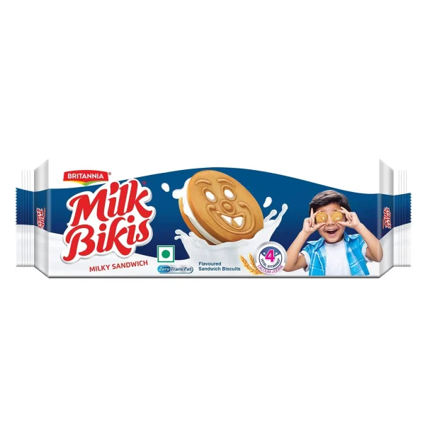 BRITANNIA Milk Bikis Biscuits Cream Sandwich Biscuit  (200 g)